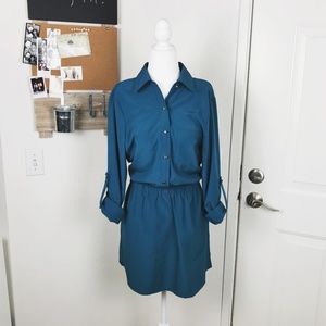 Hot & Delicious NWT Teal Blue Backless Dress Sz M